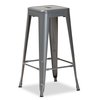 Baxton Studio Horton ModernIndustrial Grey Finished Metal 4-Piece Stackable Bar Stool Set 192-4PC-12048-ZORO